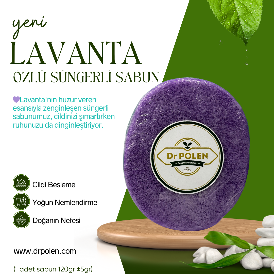 Lavanta Özlü Süngerli Sabun