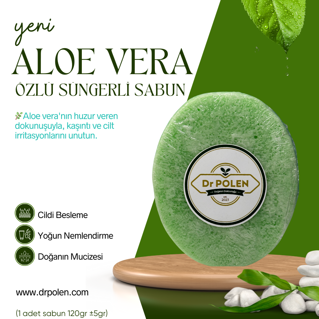 Aloe Vera Özlü Süngerli Sabun