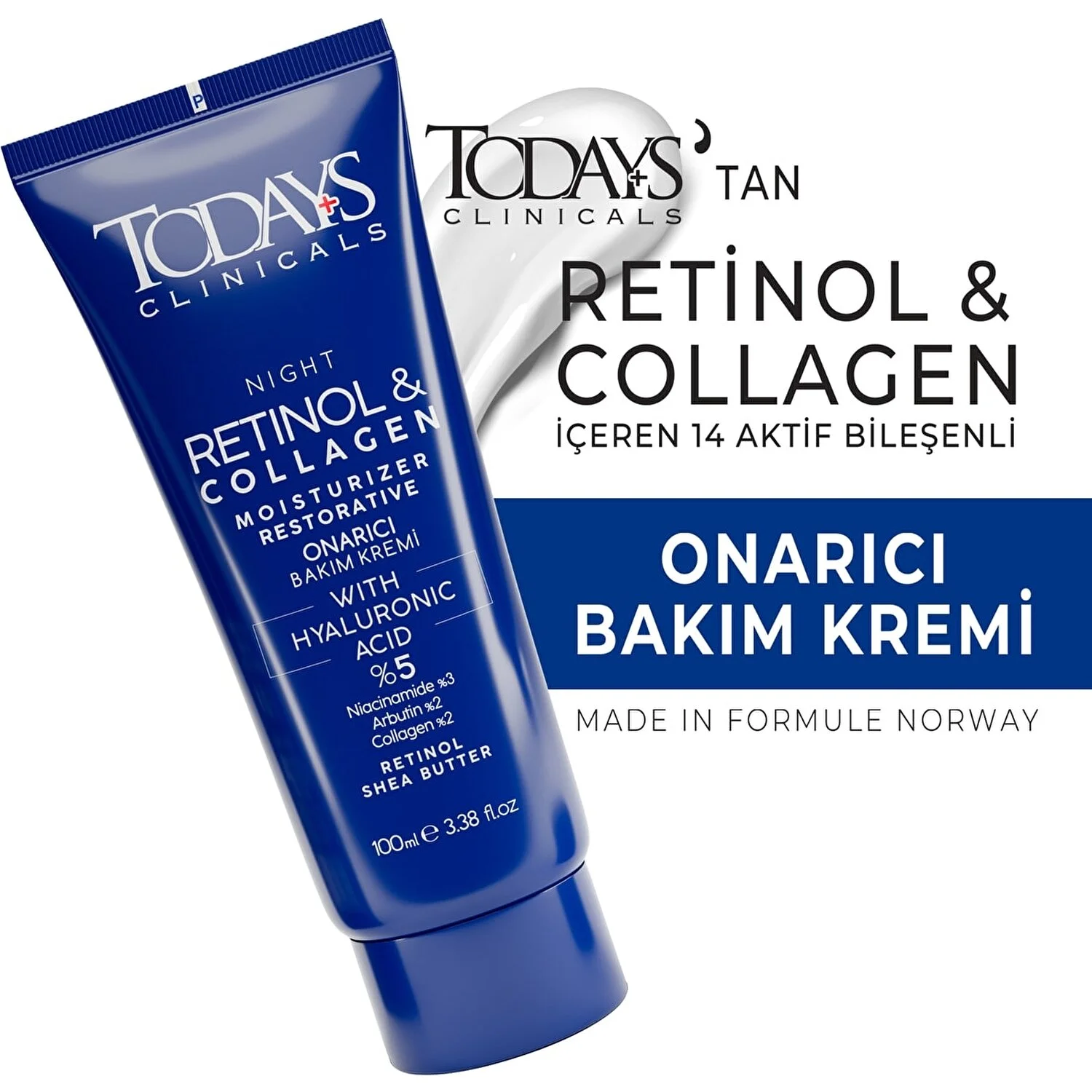 Todays Clinicals Night Retinol & Collagen Moısturızer Restorative Onarıcı Bakım Kremi 100 ml