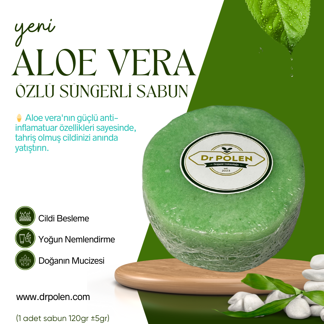 Aloe Vera Özlü Süngerli Sabun