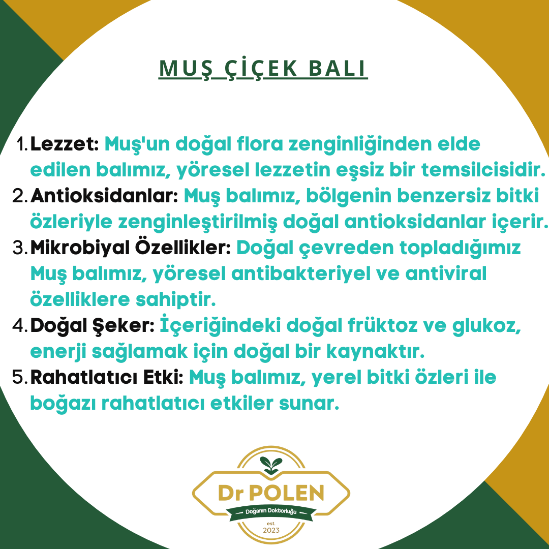 Yöresel Muş Çiçek Balı 850 gr