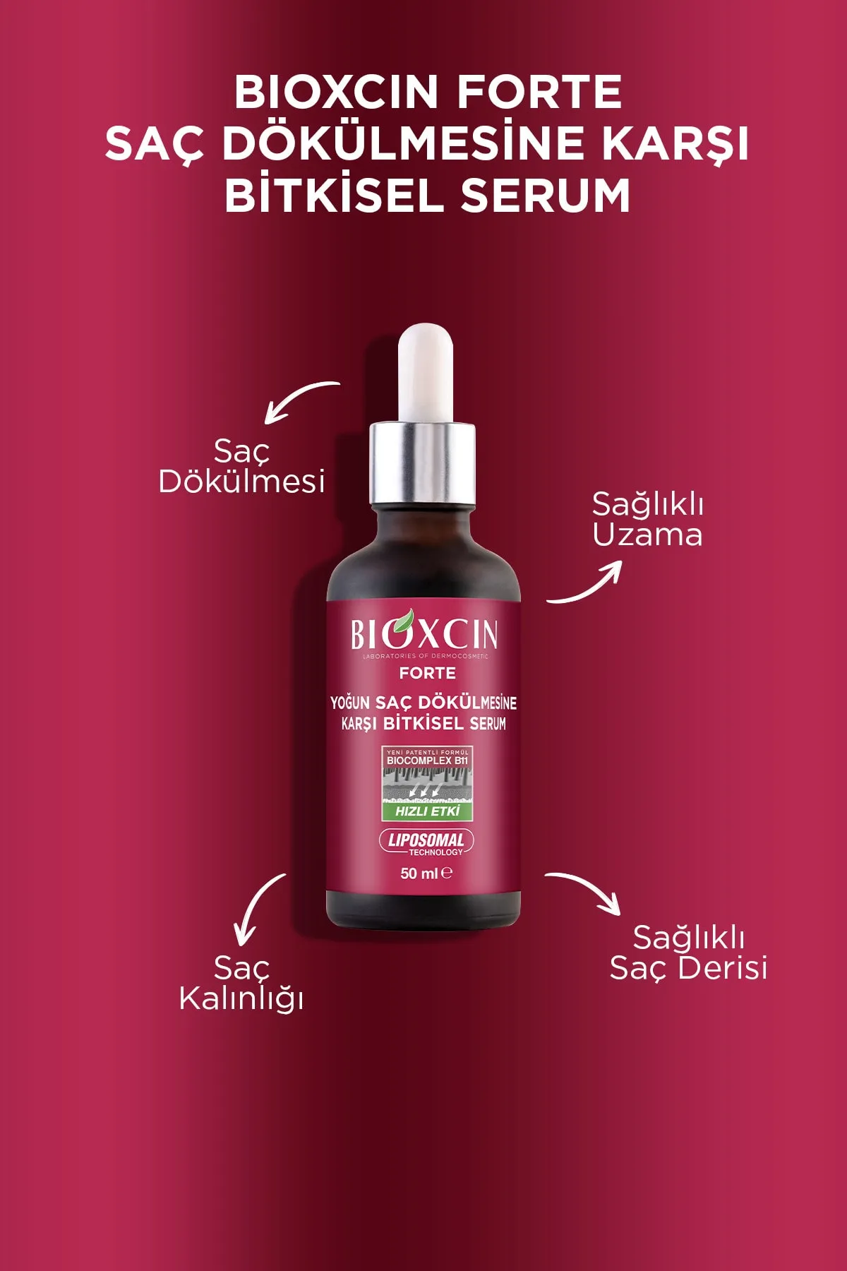 Bioxcin Forte Yoğun Saç Dökülmesine Karşı Bitkisel Saç Serumu 3 X 50 Ml Lipozom Teknolojisi 