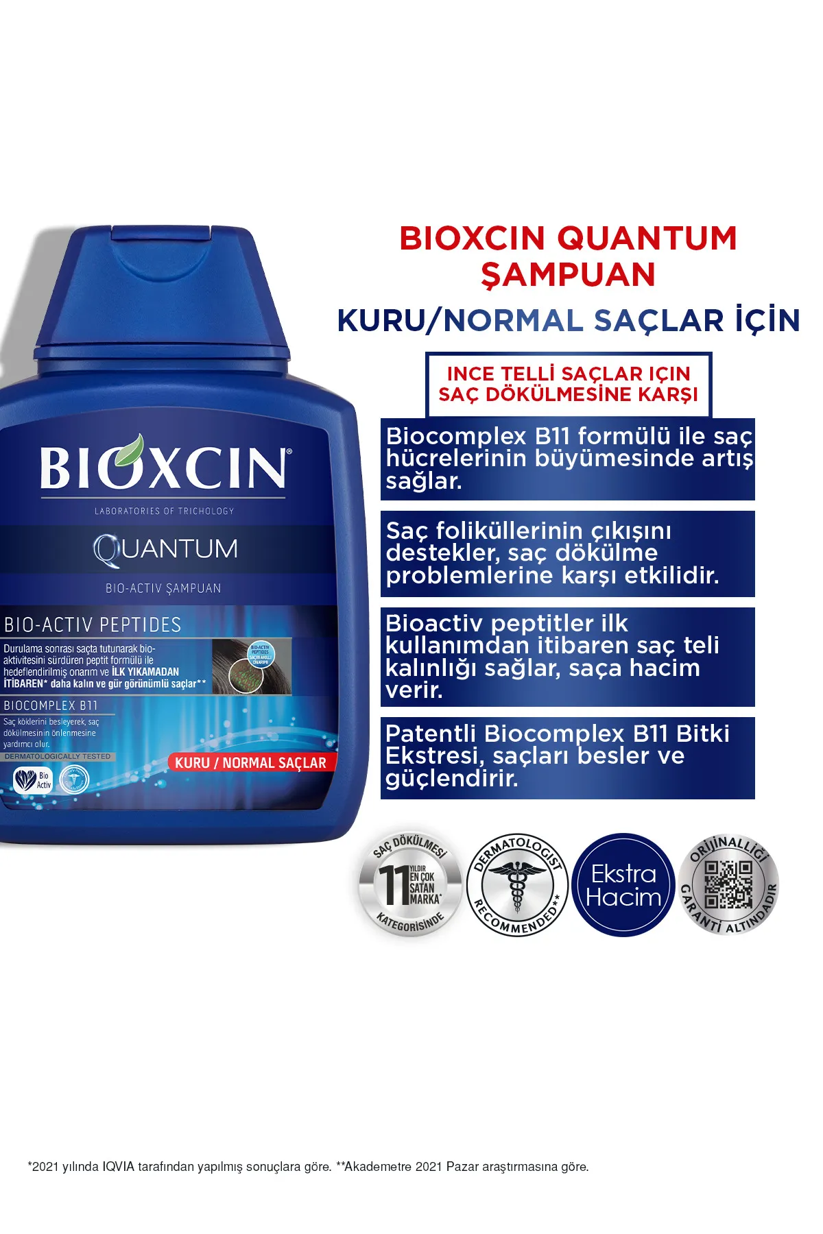 Bioxcin Quantum Kuru & Normal Saçlar İçin Şampuan 3 Al 2 Öde