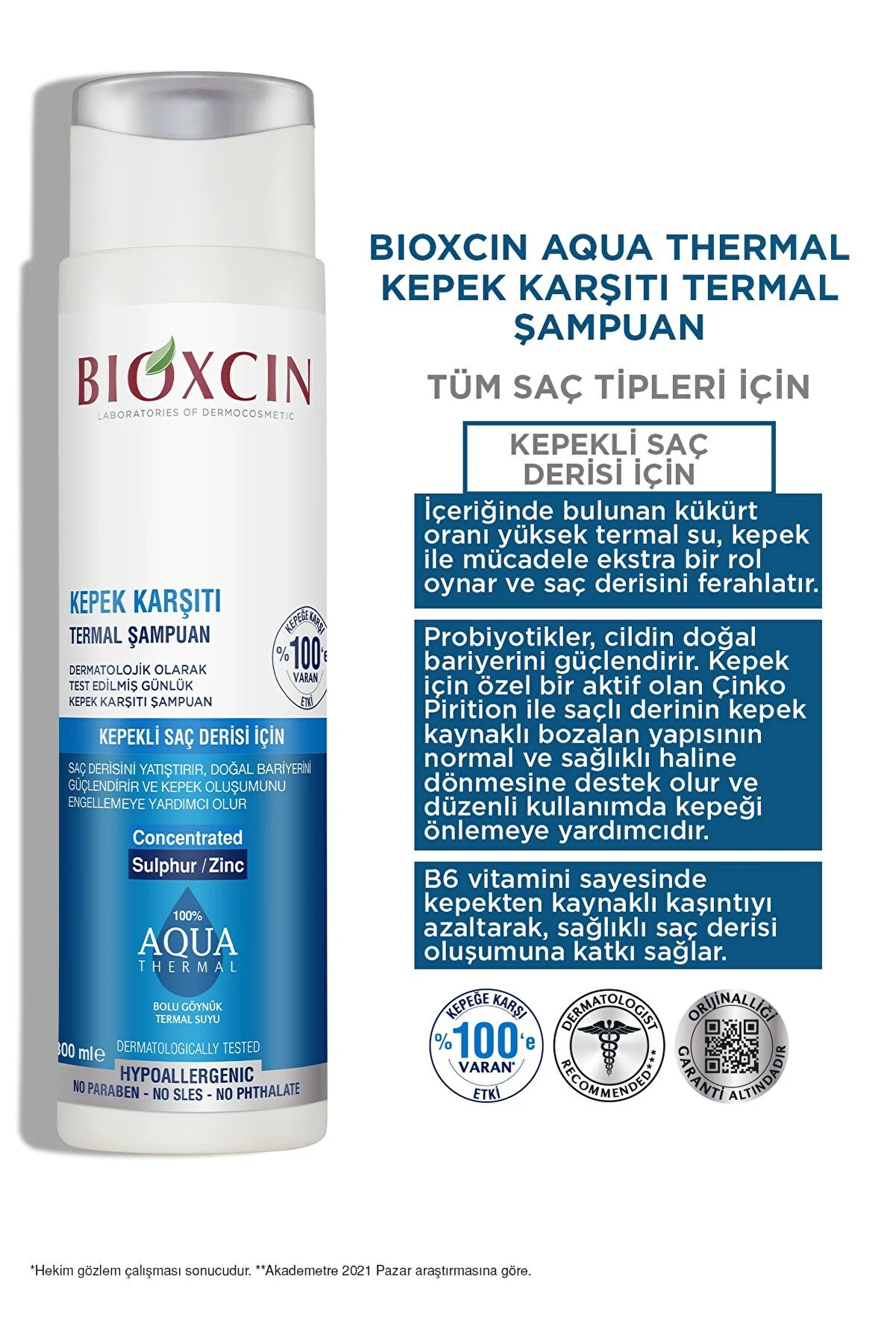 Bioxcin Aqua Thermal Serisi Kepek Şampuanı