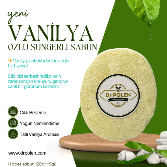 Vanilya Özlü Süngerli Sabun