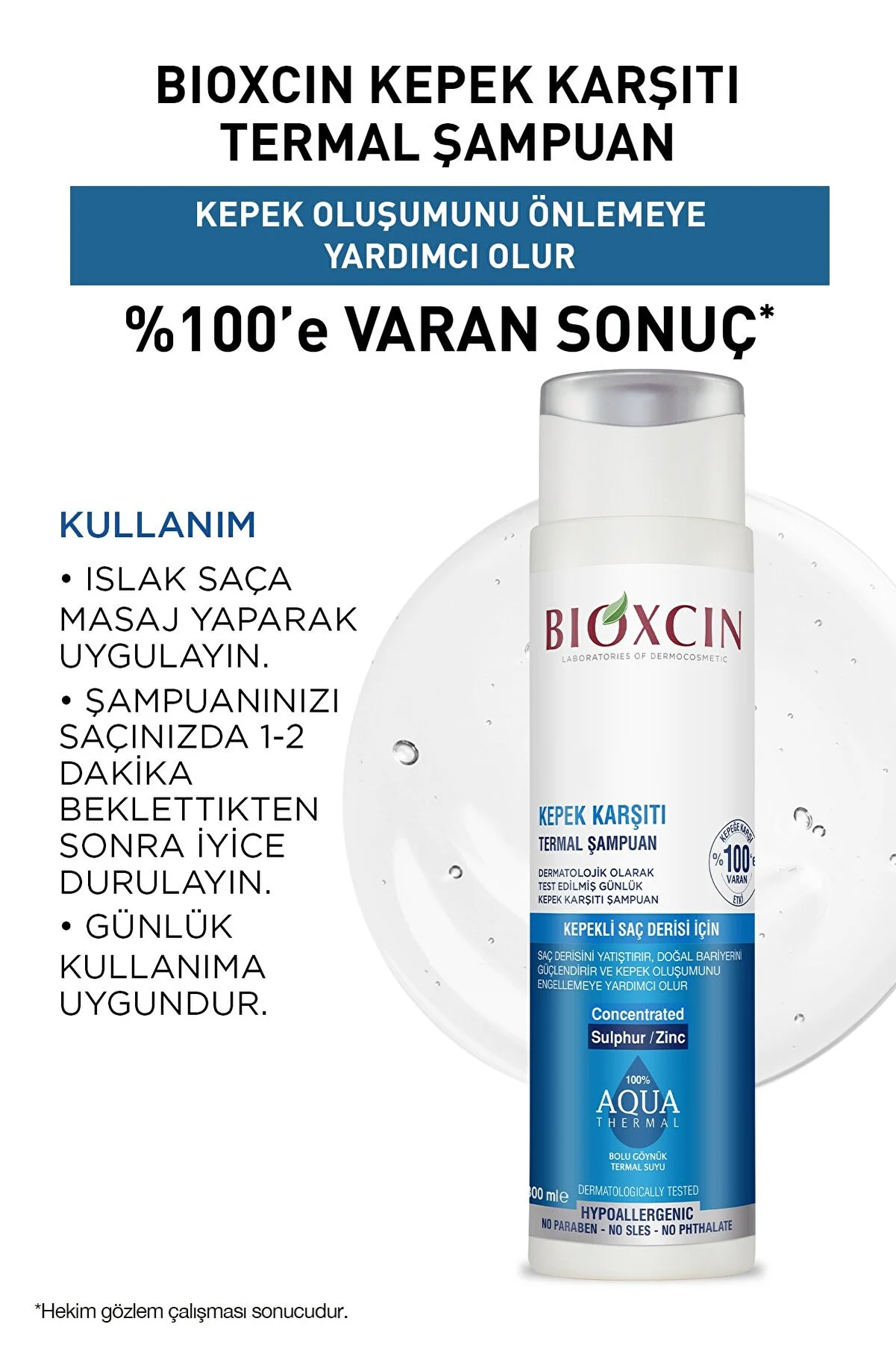 Bioxcin Aqua Thermal Serisi Kepek Şampuanı